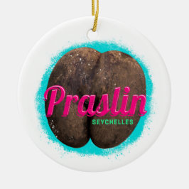 Praslin Seychelles Indischer Ozean Vintag Souvenir Keramik Ornament