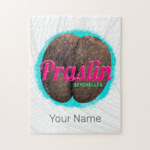 Praslin Seychelles Indischer Ozean Vintag Souvenir Puzzle