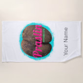 Praslin Seychelles Indischer Ozean Vintag Souvenir Strandtuch (Vorderseite)