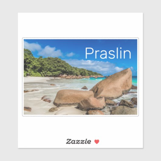 Praslin Seychelles Island Anse Lazio Beach Geschen Aufkleber (Blatt)
