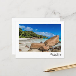 Praslin Seychelles Island Anse Lazio Beach Geschen Feiertagspostkarte