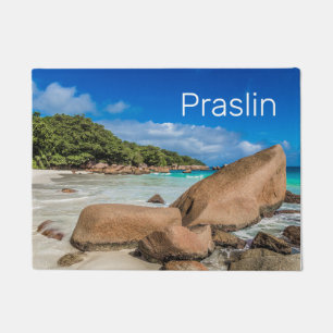 Praslin Seychelles Island Anse Lazio Beach Geschen Fußmatte