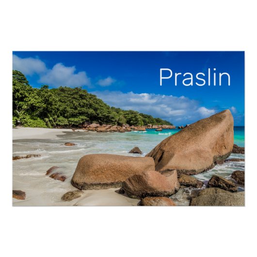 Praslin Seychelles Island Anse Lazio Beach Geschen Poster (Vorderseite)