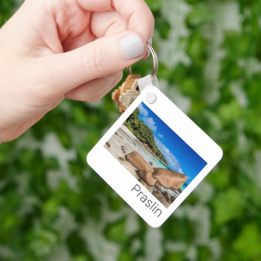 Praslin Seychelles Island Anse Lazio Beach Geschen Schlüsselanhänger (Hand)