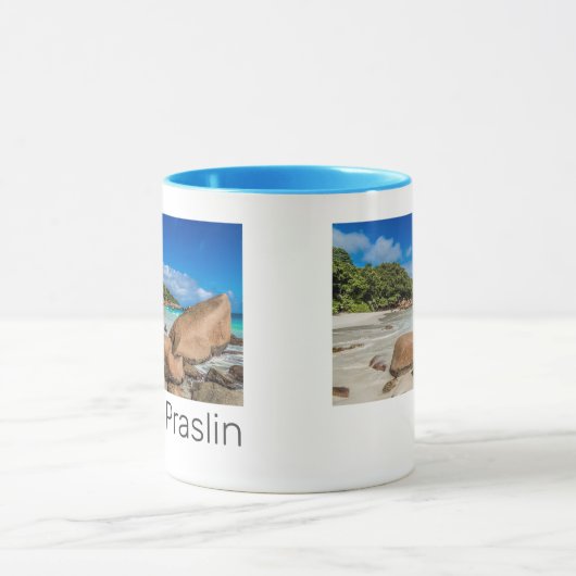 Praslin Seychelles Island Anse Lazio Beach Geschen Tasse (Zentrum)