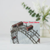 Prater Ferris wheel, Wien, Österreich Postkarte (Stehend Vorderseite)