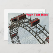 Prater Ferris wheel, Wien, Österreich Postkarte (Vorne/Hinten)