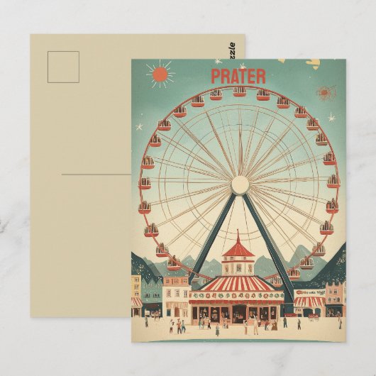 Prater Wien Postkarte (Vorne/Hinten)