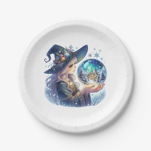 Prato de Papel Bruxa Natalina Pappteller (Vorderseite)