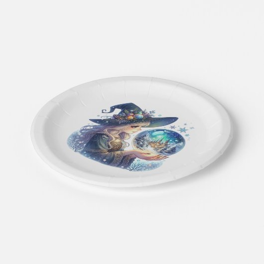 Prato de Papel Bruxa Natalina Pappteller (Schrägansicht)