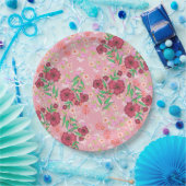 Prato de Papel Flores e joaninhas Pappteller (Party)