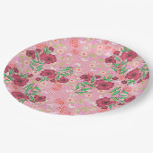 Prato de Papel Flores e joaninhas Pappteller (Schrägansicht)