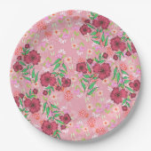 Prato de Papel Flores e joaninhas Pappteller (Vorderseite)