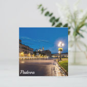 Prato della Valle am Abend in Padova, Italien (Stehend Vorderseite)