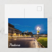 Prato della Valle am Abend in Padova, Italien Postkarte (Vorne/Hinten)