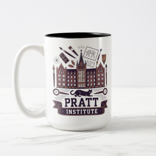Pratt institute zweifarbige tasse (Links)