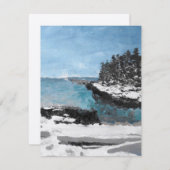 Pratt's Island, Southport Maine, Grußkarte (Vorne/Hinten)