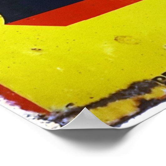 Pratts Vintag-Emailunterschrift Poster (Ecke)