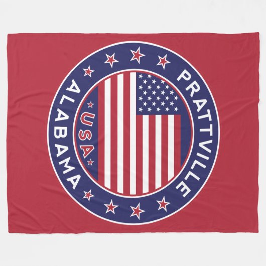 Prattville, Alabama Fleecedecke (Vorderseite (Horizontal))