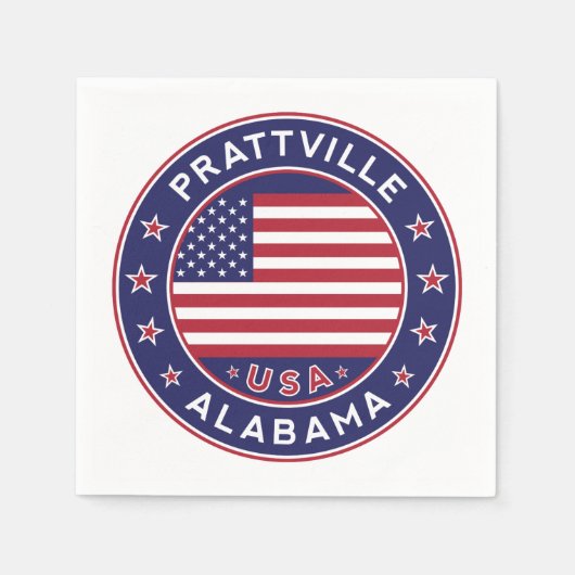 Prattville, Alabama Serviette (Vorderseite)