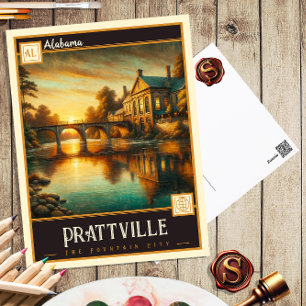 Prattville, Alabama Vintage Postkarte