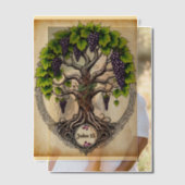 Prävagieren und Geblüht Pergament Einladungen (Versatz (Ehepaar))