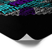 Prävention Bewusstsein kämpfen Hoffnung Starke Kri Poster (Ecke)