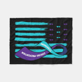Prävention Bewusstsein Lila und Aquamarin für Son  Fleecedecke (Vorderseite (Horizontal))