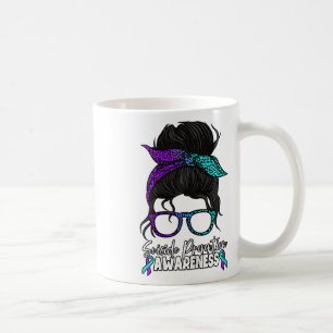 Prävention Bewusstsein, Messy Bun Women Kaffeetasse
