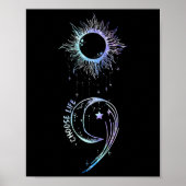 Prävention Bewusstsein wählen Leben Semicolon Goth Poster (Vorne)