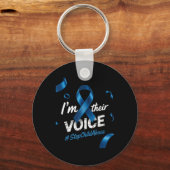 Prävention von Kindesmissbrauch im Bewusstsein ihr Schlüsselanhänger (Vorderseite)