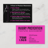 Prävention von Verletzungen Visitenkarte (Vorne/Hinten)