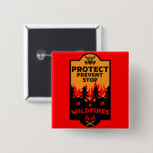 Prävention von Waldbränden Button (Vorne & Hinten)