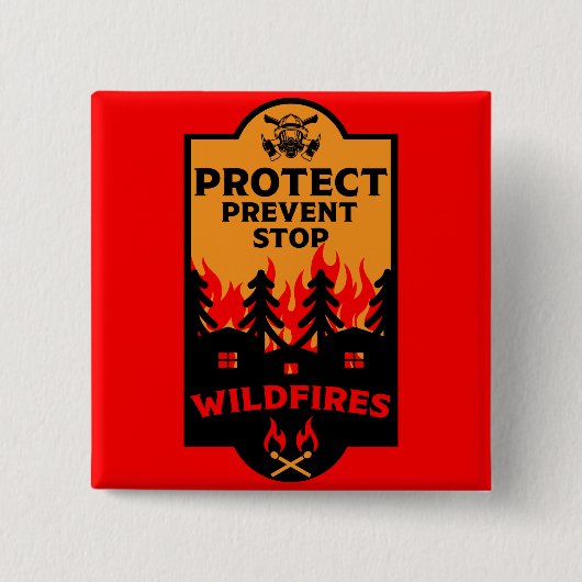 Prävention von Waldbränden Button (Vorderseite)