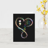 Präventionsbewusstsein Semicolon wählt Leben Karte (Gelbe Blume)