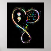 Präventionsbewusstsein Semicolon wählt Leben Poster (Vorne)