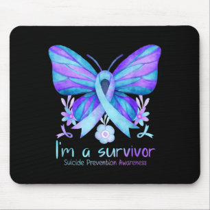 Präventionsbewusstseinswoche Schmetterling ein Übe Mousepad