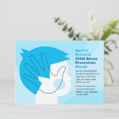 Präventionskarte für Kindesmissbrauch Einladung (Stehend Vorderseite)