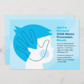 Präventionskarte für Kindesmissbrauch Einladung (Vorne/Hinten)