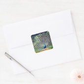 Präventiv der Pfauenklammer Quadratischer Aufkleber (Umschlag)