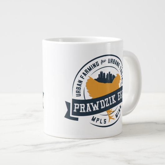 Prawdzik Eggs - Jumbo-Tasse (Vorderseite Rechts)