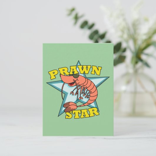 Prawn Star Postkarte (Stehend Vorderseite)