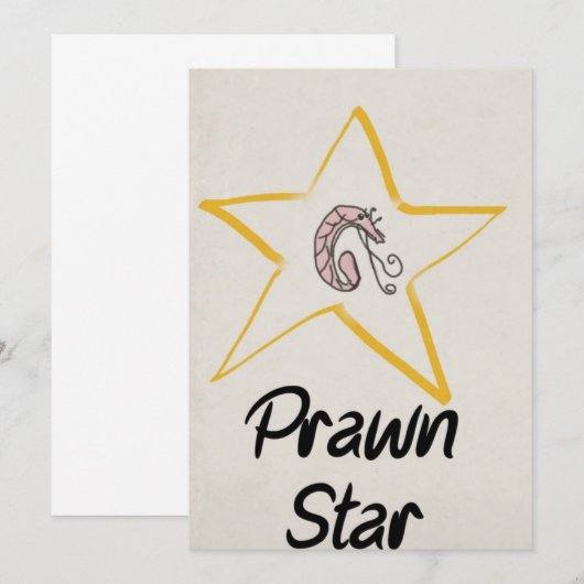 Prawn Star Pub Grüße Karte (Vorne/Hinten)