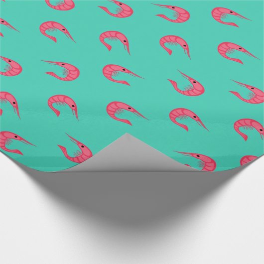 Prawns Pattern Geschenkpapier (Ecke)