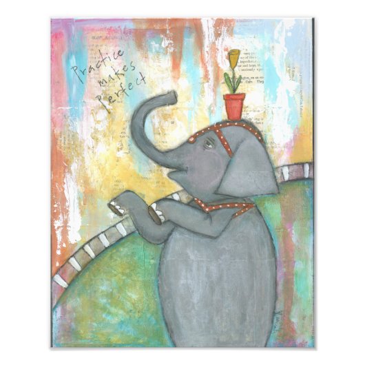 Praxis macht 11 x 14 Print perfekt Fotodruck (Vorne)