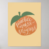 Praxis macht Progress-Plakat Poster (Vorne)