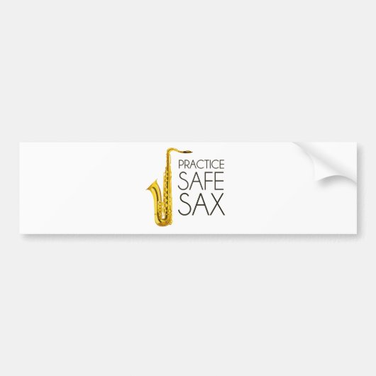 Praxis-Safe-Saxophon Autoaufkleber (Vorne)