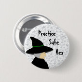 Praxis-sicherer Hexe-Hexe-Knopf Button (Vorne & Hinten)