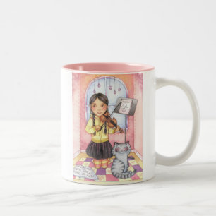 "Praxis stellt perfekte" lustige Zweifarbige Tasse