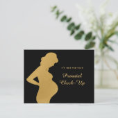 Praxisaufenthalt Gold Schwangerschaft Ernennung Postkarte (Stehend Vorderseite)